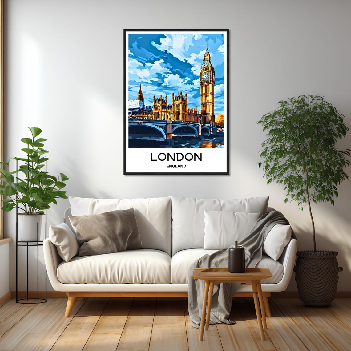 London Travel Print London Poster English Art Print England Lover Gift Wall Hanging Art London City Illustration Home Office Decor - Image 2