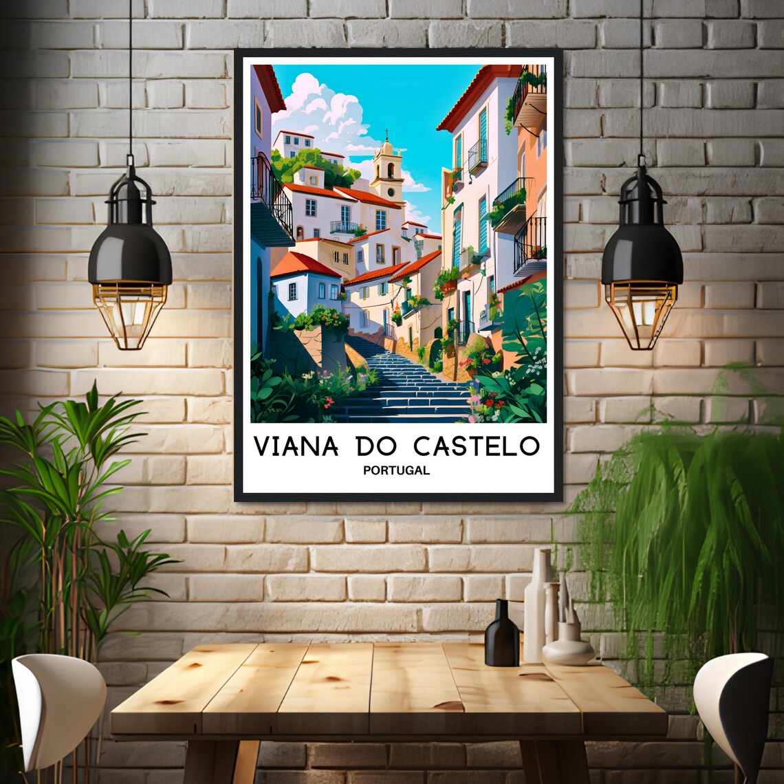 Viana Do Castelo Travel Print Viana Do Castelo Poster Portuguese Art Print Portugal Lover Gift Wall Hanging Art Illustration Home Decor - Image 3