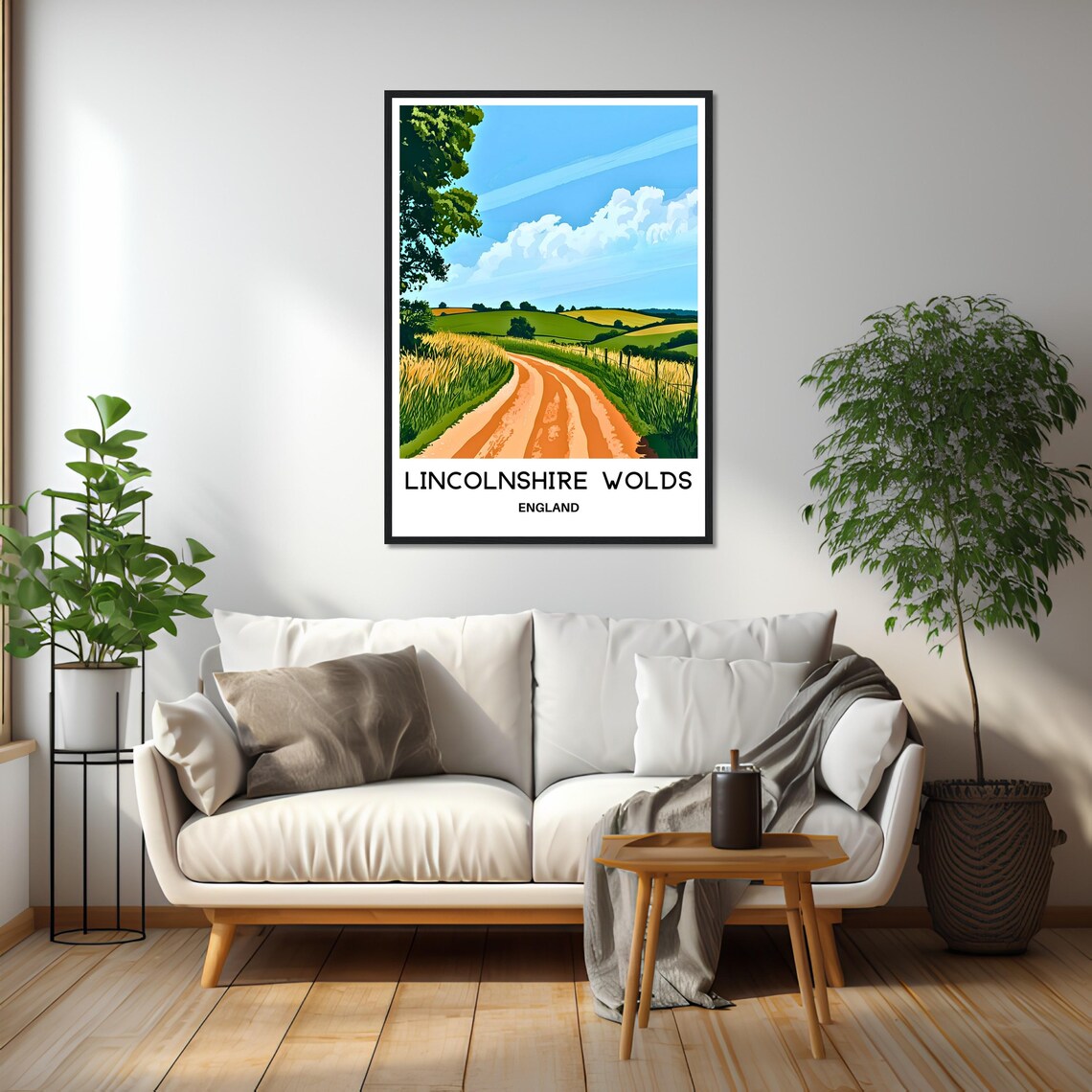 Lincolnshire Wolds England Country Lane Countryside Wall Poster - Image 2