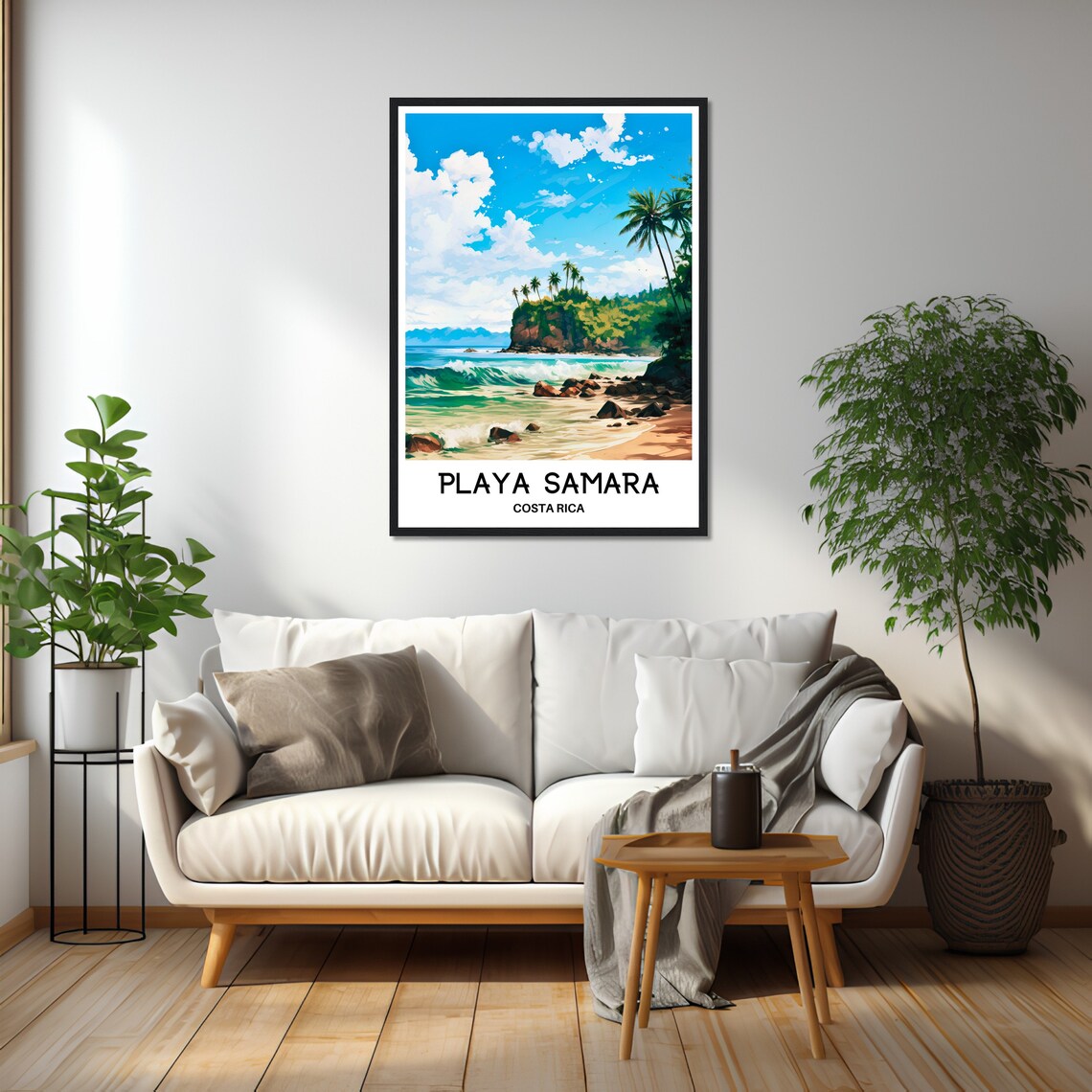 Playa Samara Costa Rica Tropical Beach Surf Vintage Travel Poster - Image 2