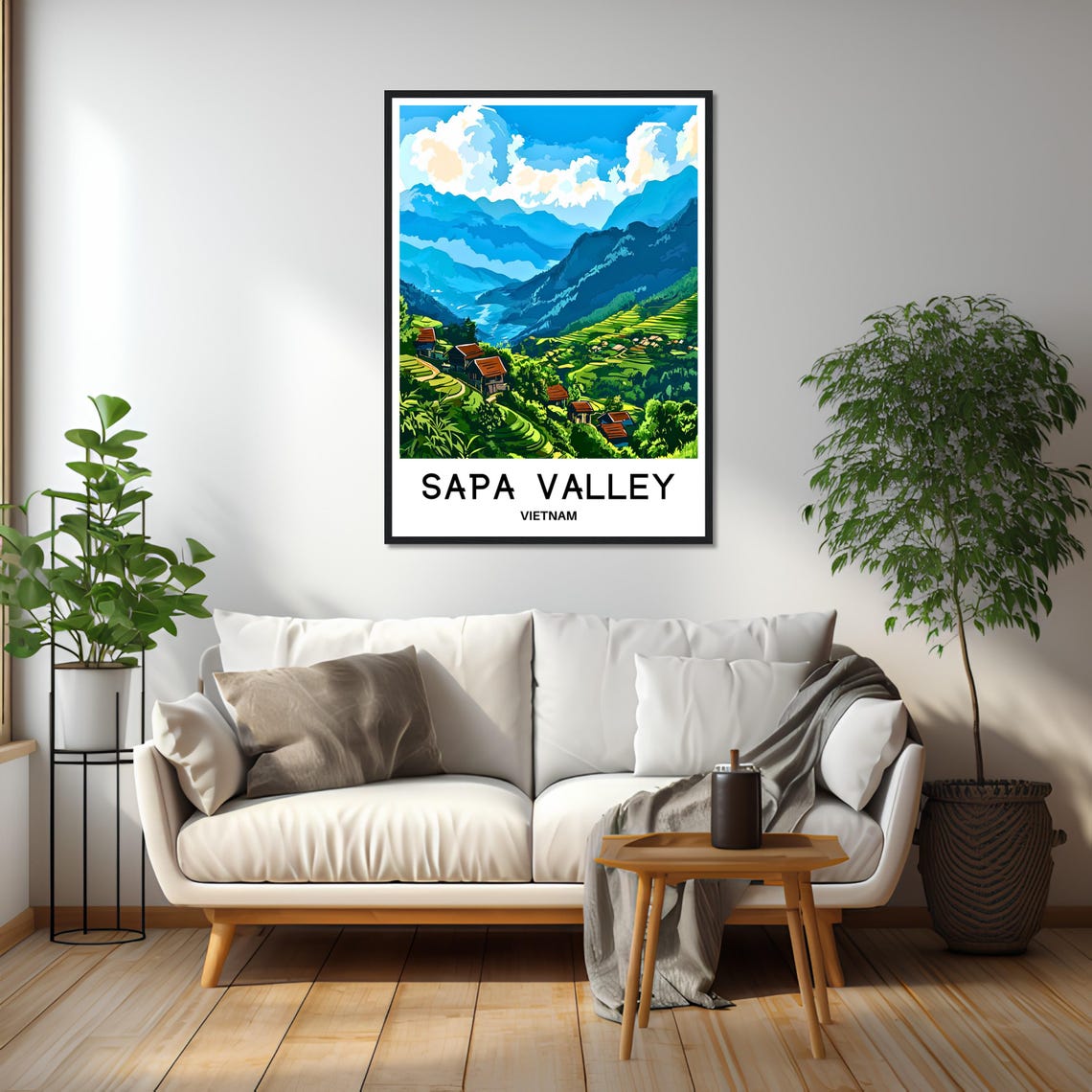 Sapa Valley Vietnam Rice Terraces Stilt Houses Travel Poster - Image 2