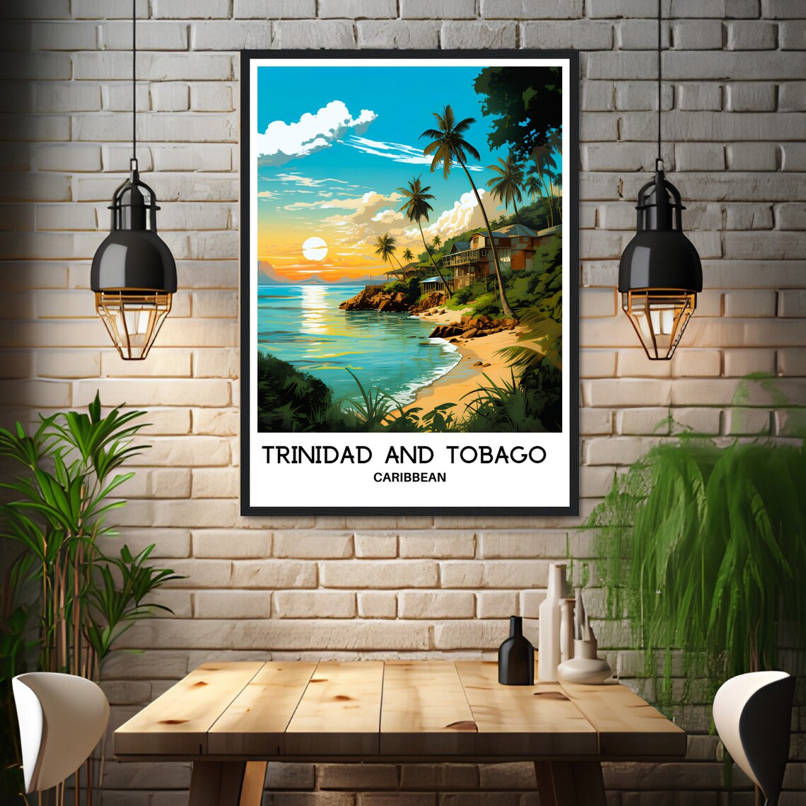Trinidad And Tobago Island Illustration Travel Poster - Image 3