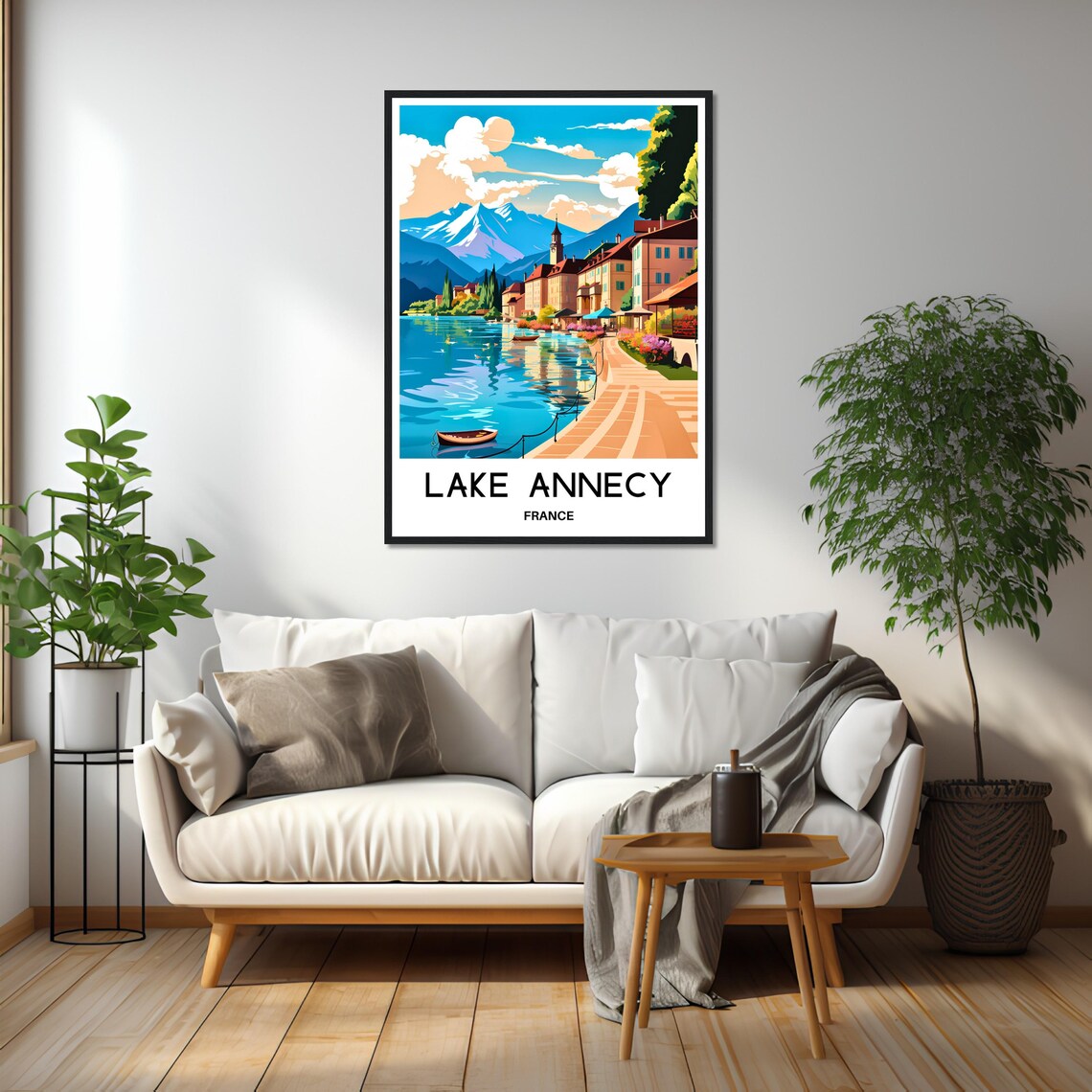 Lake Annecy Travel Poster, French Wall Art Print - Image 2