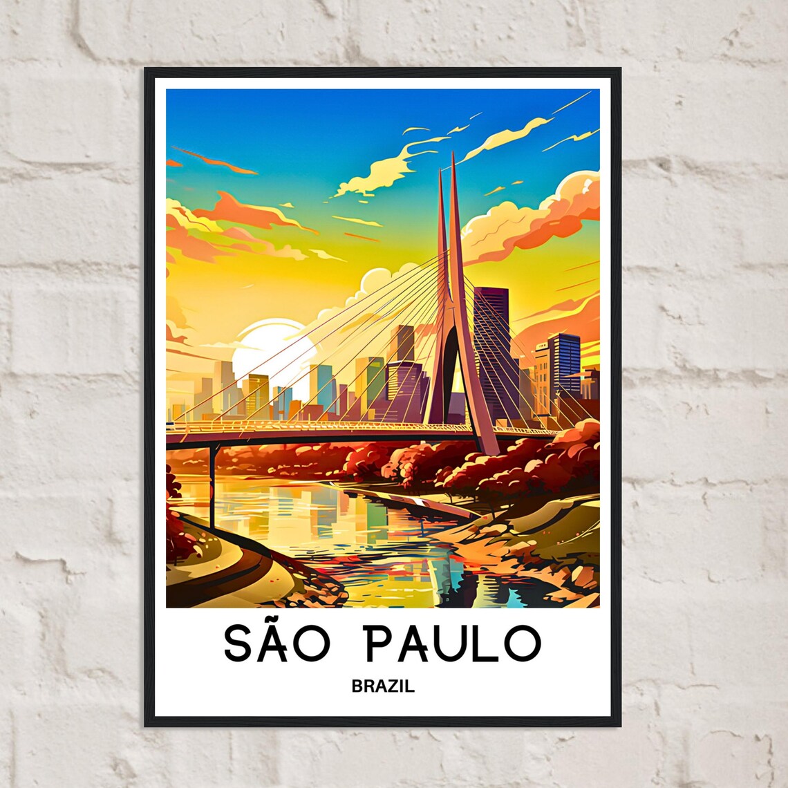 Sao Paulo Travel Poster, Brazilian Art Print - Image 3