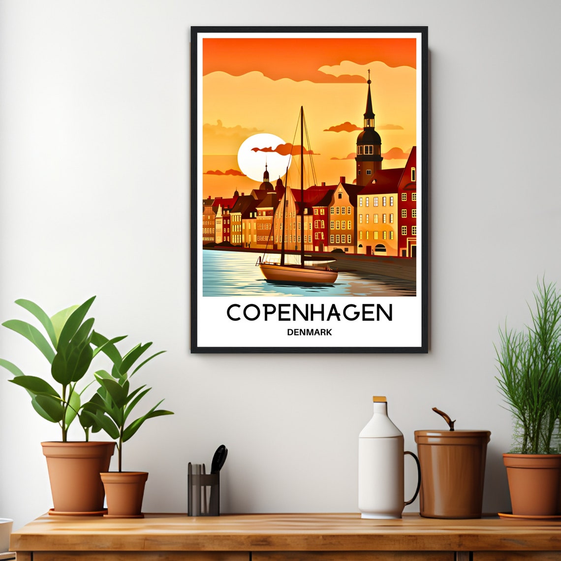 Copenhagen Travel Poster Copenhagen Travel Print Copenhagen Denmark Print Copenhagen Travel Gift Copenhagen Lover Gift Copenhagen Art Print - Image 2