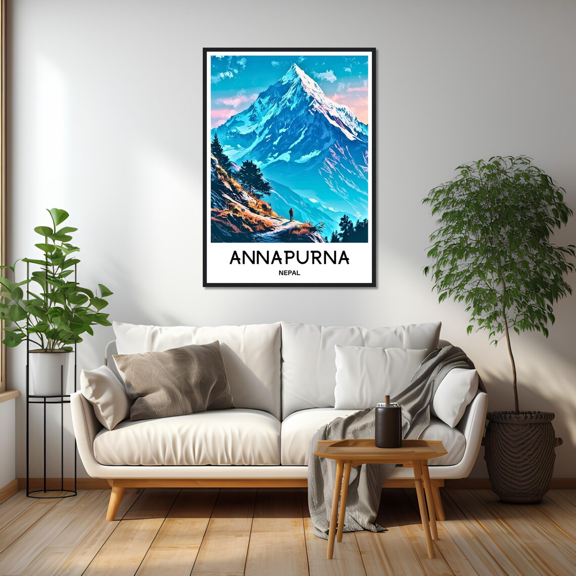 Annapurna Travel Poster, Nepalese Art Print - Image 2