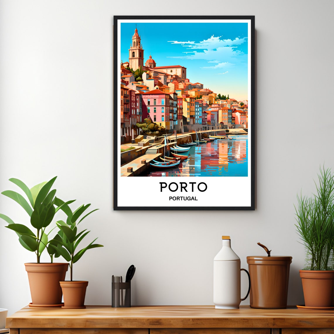 Porto Travel Poster Porto Travel Print Porto Gift Art Porto Travel Art Porto Portugal Print Porto Lover Gift Porto Travel Gift Porto Artwork - Image 3