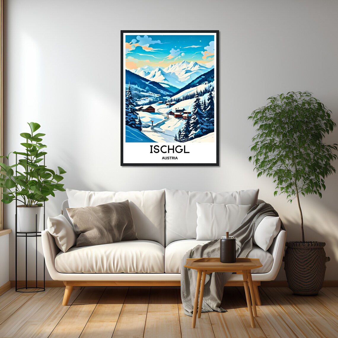 Beautiful Ischgl Austria Snowy Alpine Ski Village Mountain Poster - Image 3