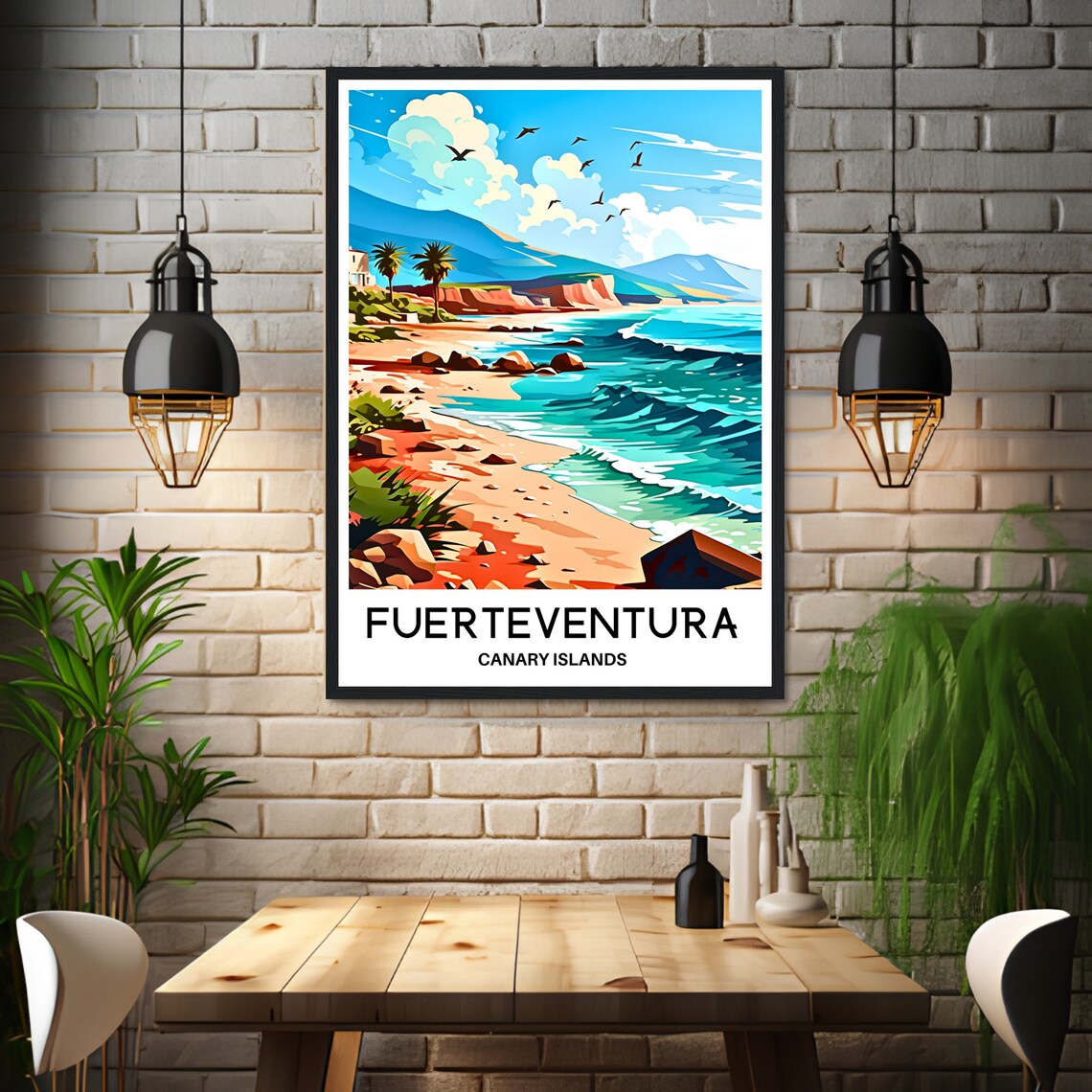 Fuerteventura Travel Poster, Spanish Island Art - Image 3