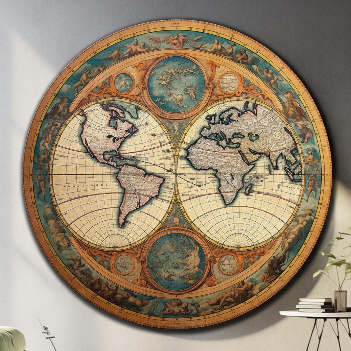 Old World Map Art, Travel Poster