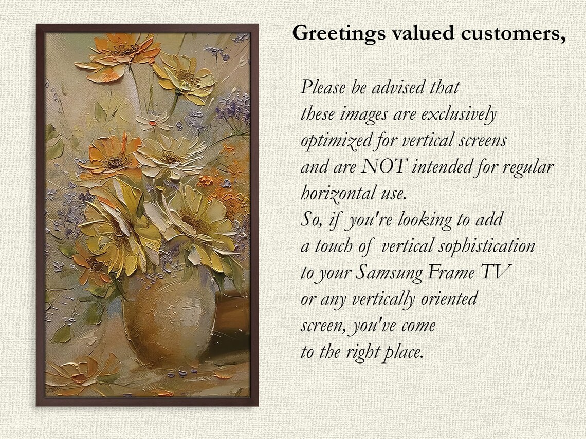 Golden Daisy Bouquet in Vase Vertical Earth Tone Floral Art Poster - Image 4
