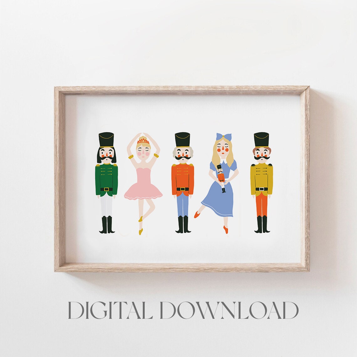 Christmas Nutcracker Characters Ballet Dancer Holiday Kids Poster - Image 2