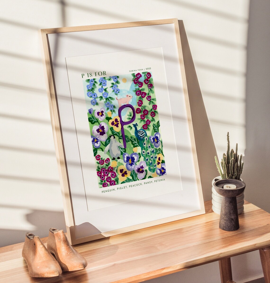 Monogram P Alphabet Art Print, Nursery Decor - Image 2