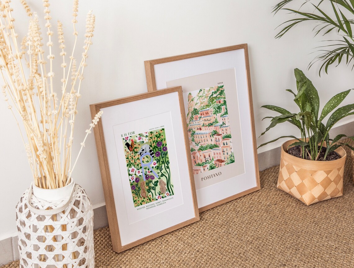 Monogram R Art Print, Alphabet Nursery Decor - Image 3