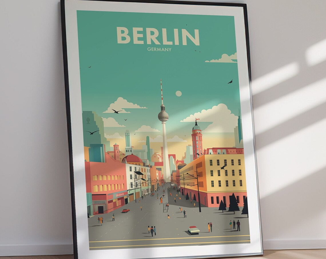 Berlin Germany City Travel Poster, Home Decor - Image 3