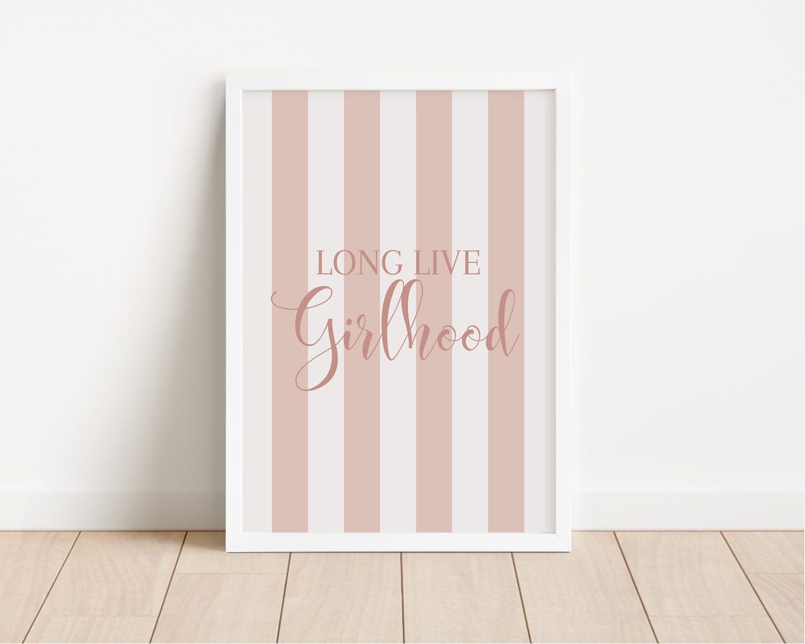 Long Live Girlhood Art Print Boho Girls Playroom Poster Little Girl Room Art Toddler Poster Girlhood Quote Print Nursery Wall Decor - Image 4