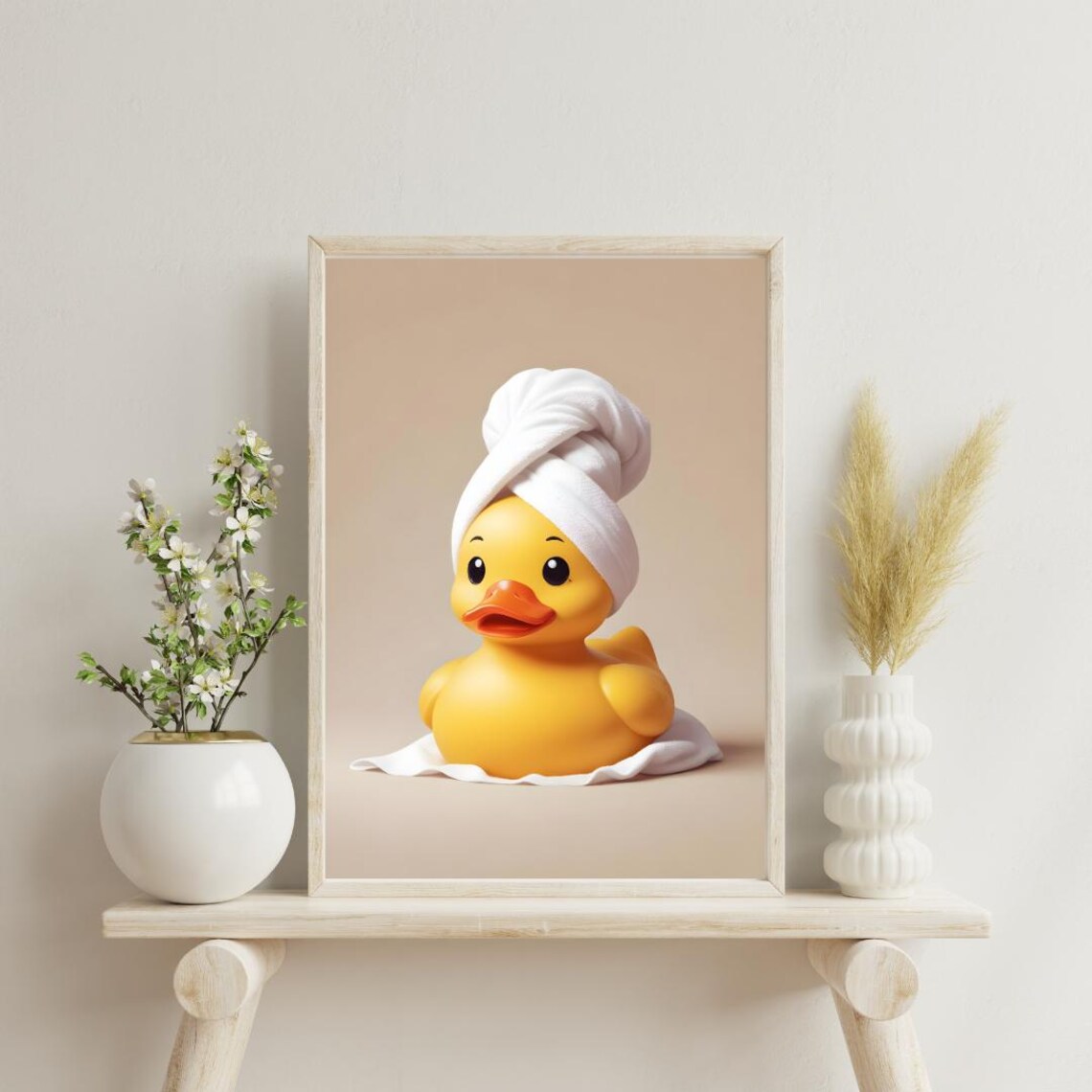 Cute Duck Shower, Funny Modern Bathroom Poster - Image 5