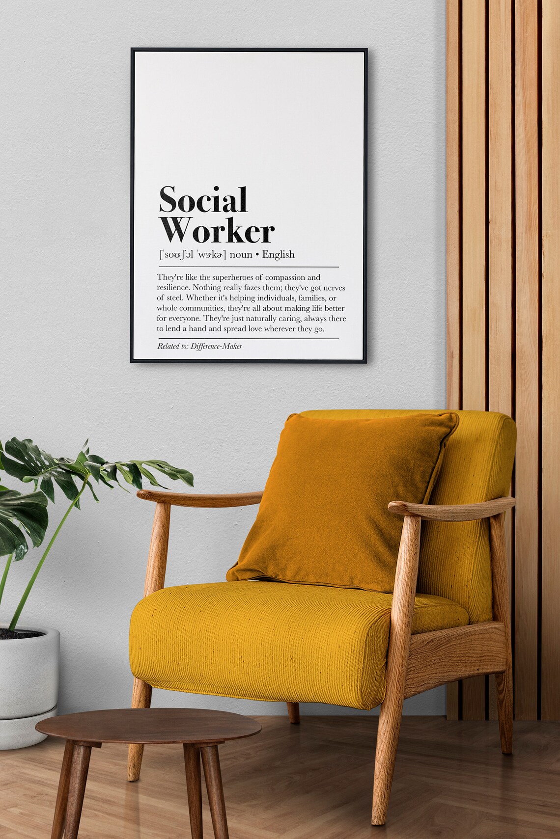 Social Worker Definition Poster, Gift for Social Workers - Image 3