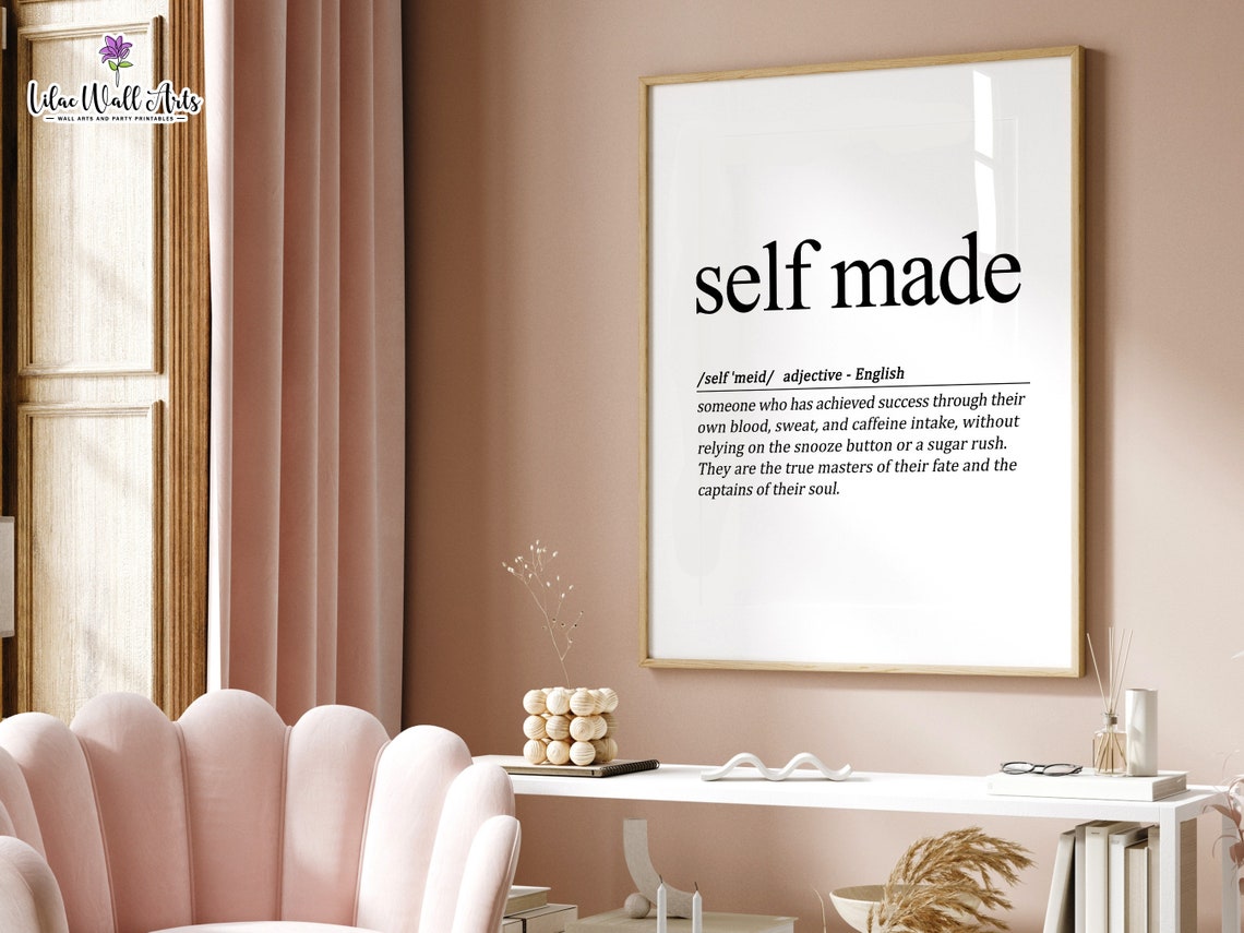 Self Made Definition Dictionary Style Entrepreneur Hustle Poster - Image 4