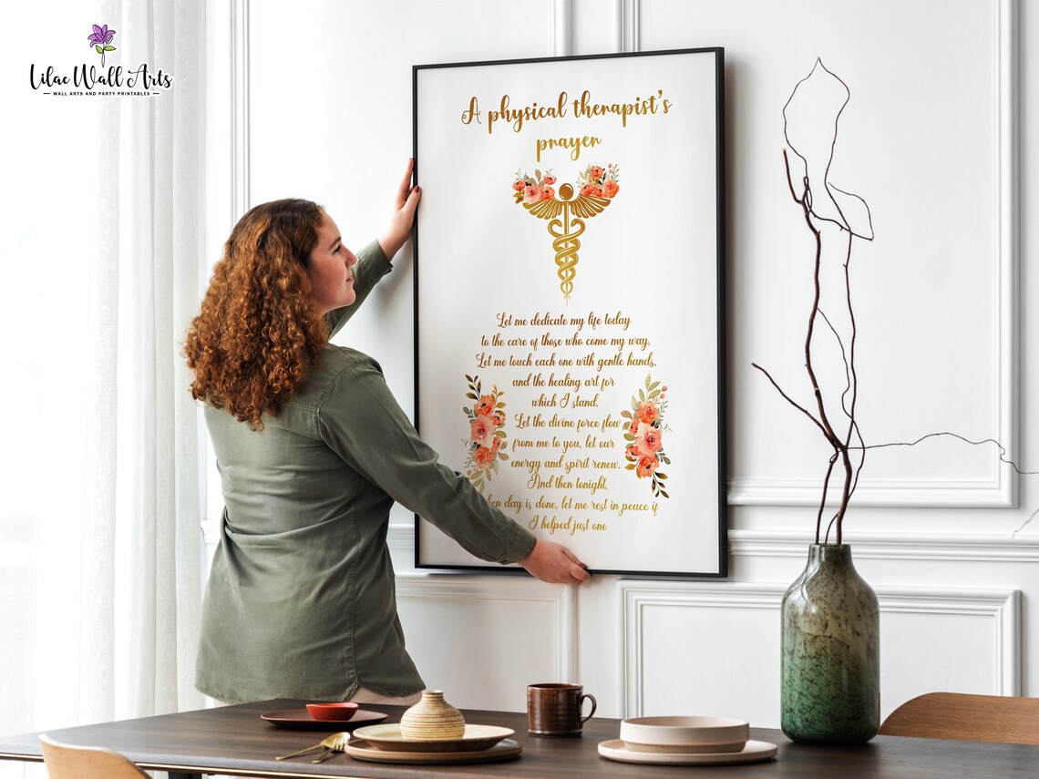 Physical Therapist Prayer, Physiotherapy Art Print - Image 2