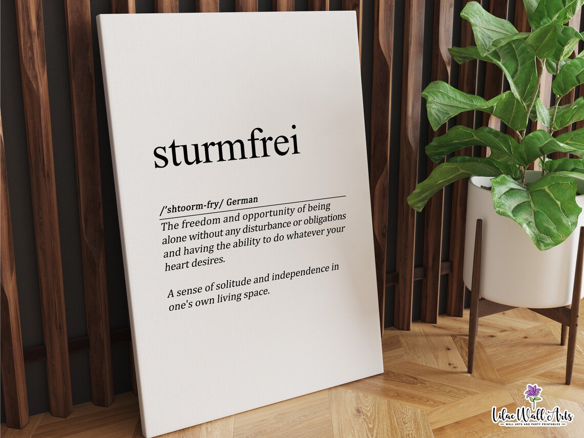Sturmfrei German Words Scandinavian Wall Art Poster - Image 4