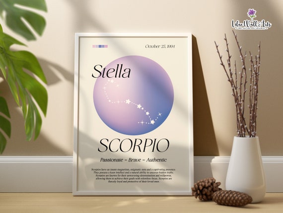 Scorpio Personalized Scorpio Aura Poster Scorpio Designs Scorpio Gift Scorpio Man Scorpio Posters Scorpio Definition Scorpio Aesthetic