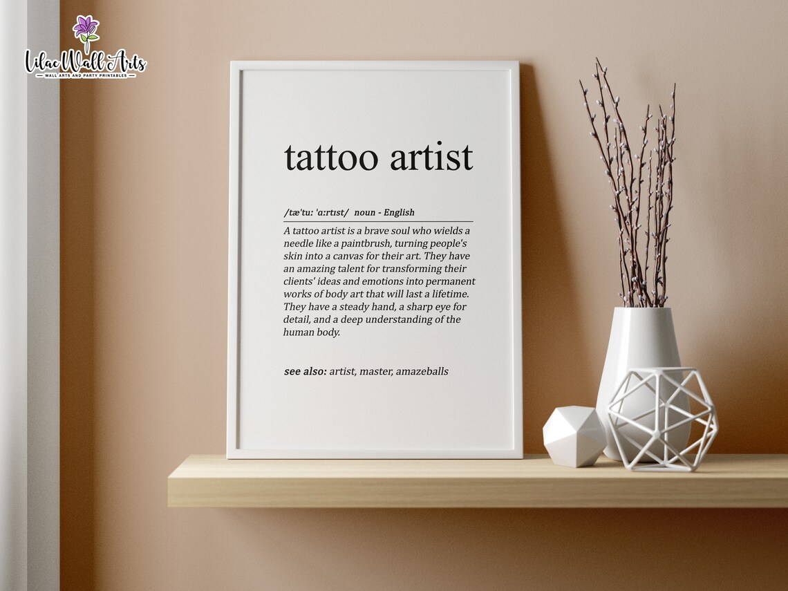 Tattoo Artist Gift, Tattoo Shop Sign Art Print - Image 5