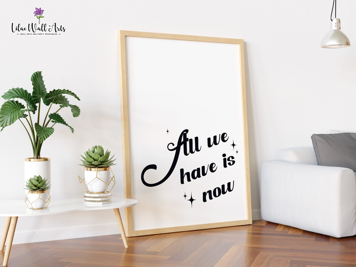 All We Have Is Now Retro Script Typography Boho Wall Decor Poster - Image 4