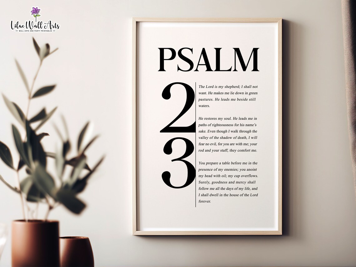 Psalm 23 The Lord Is My Shepherd Minimalist Bible Verse Art Print - Image 6