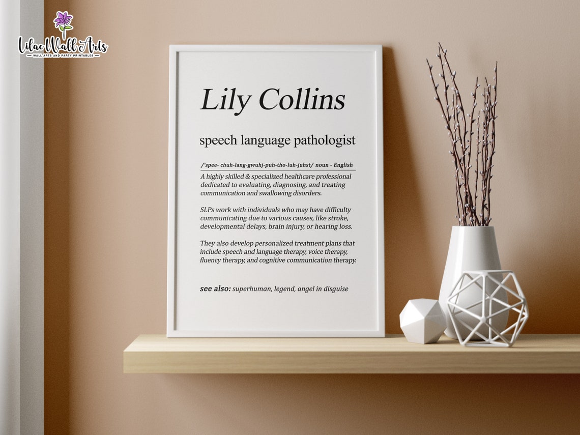 Personalized Speech Language Pathologist Definition SLP Gift Poster - Image 5