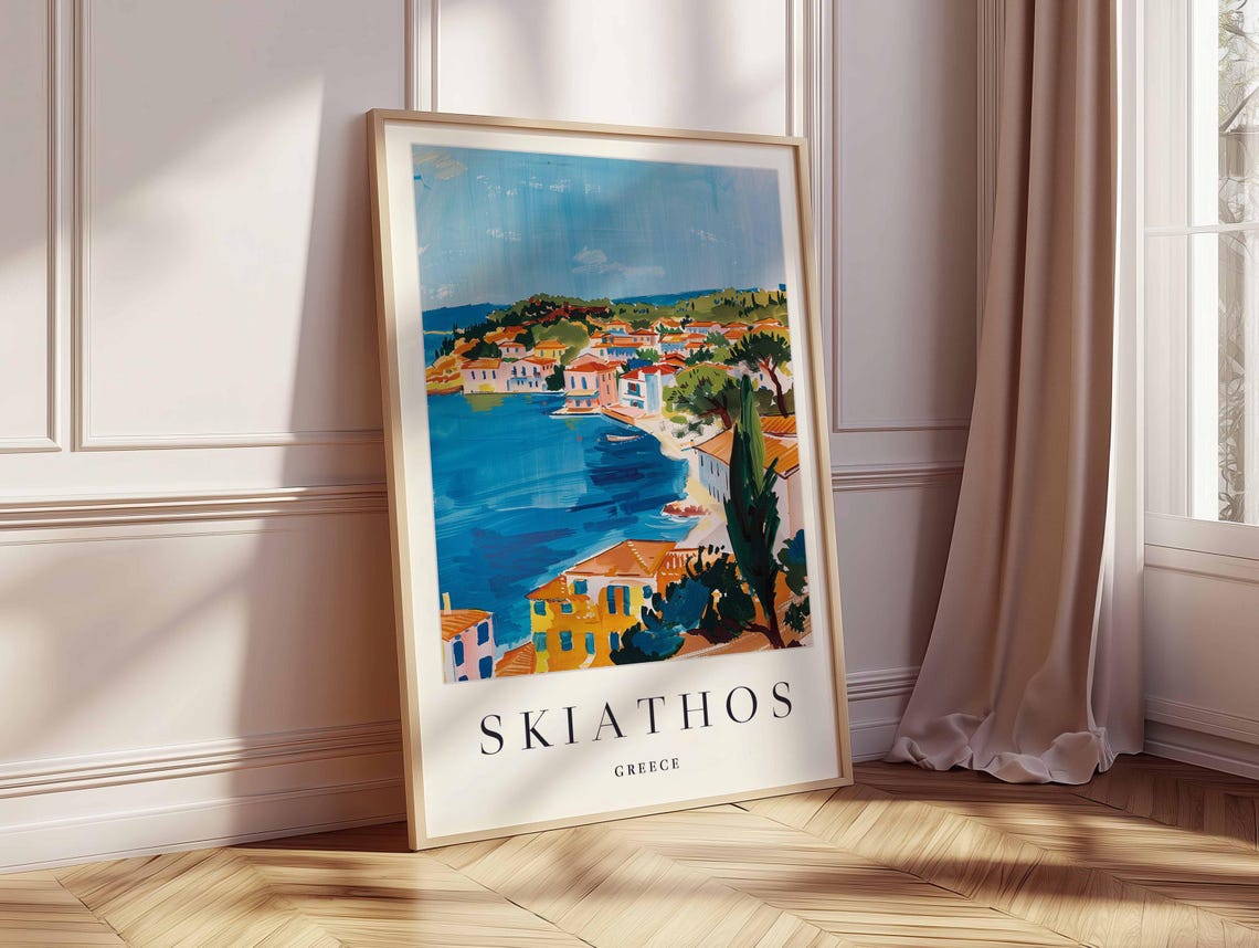 Sorrento Italy Pastel Cliffside Houses Above the Deep Blue Sea Poster - Image 2