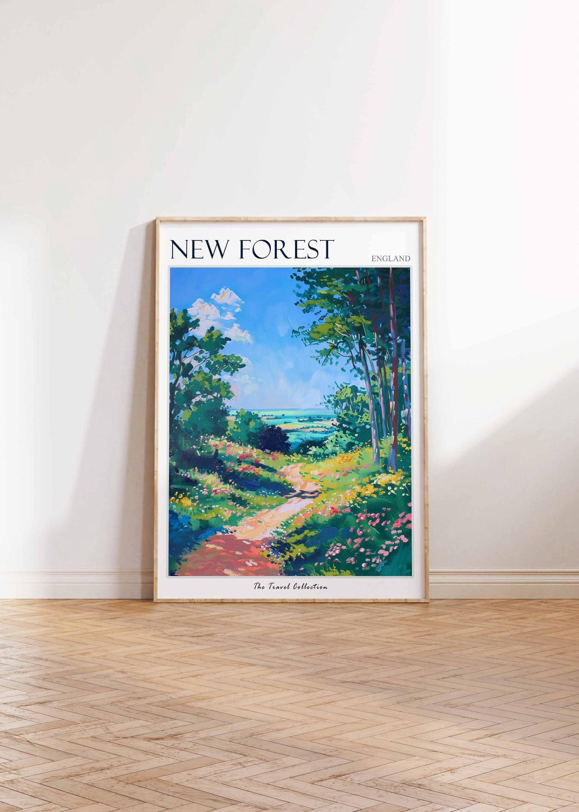 New Forest Poster England Travel Poster Countryside Poster English Countryside New Forest Travel Print Countryside Travel Print - Image 2