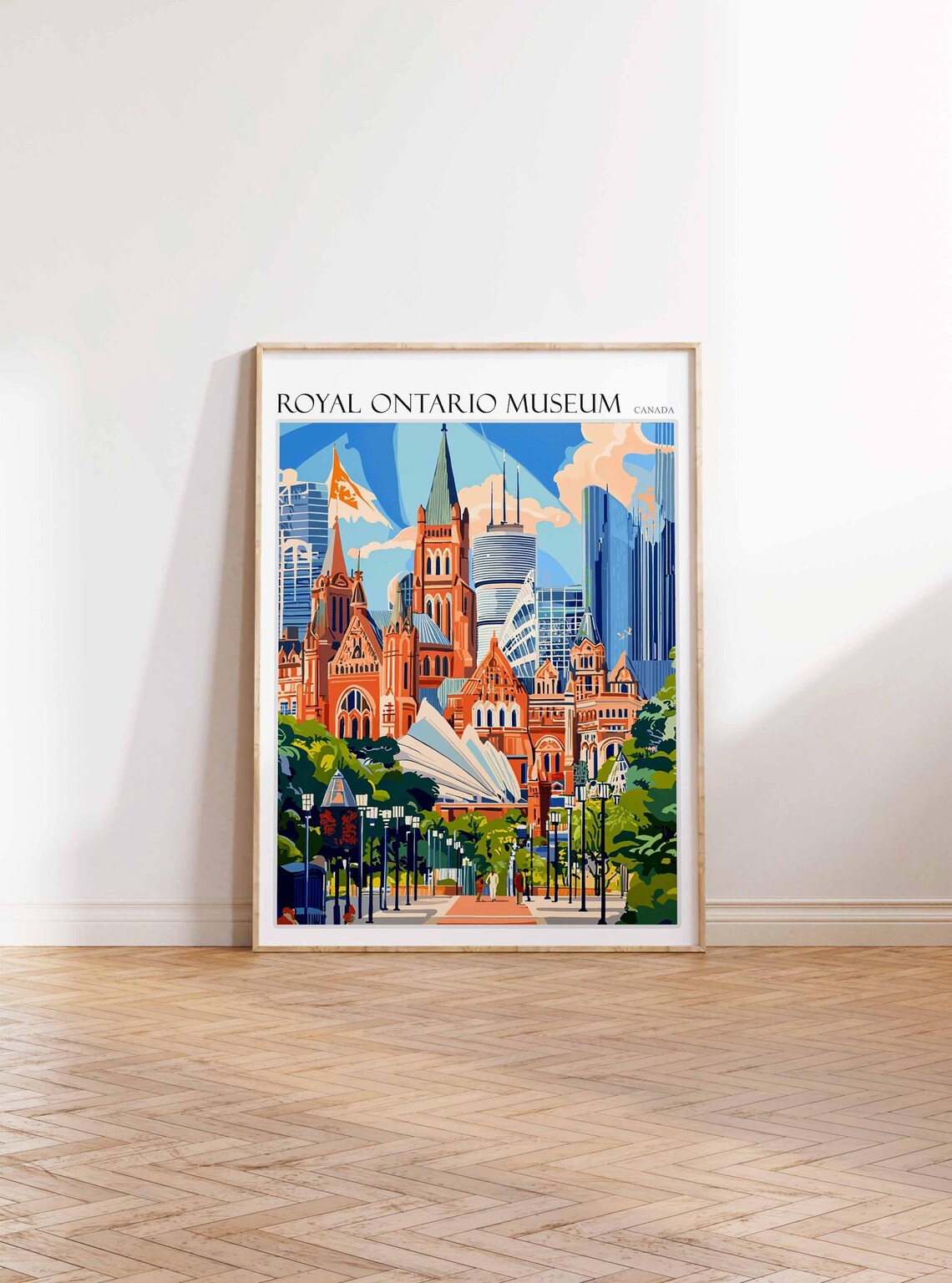 Royal Ontario Museum Poster Royal Ontario Museum Art Canadian Travel Print Canada Travel Art Botanical Decor Floral Art Canada Gift - Image 2