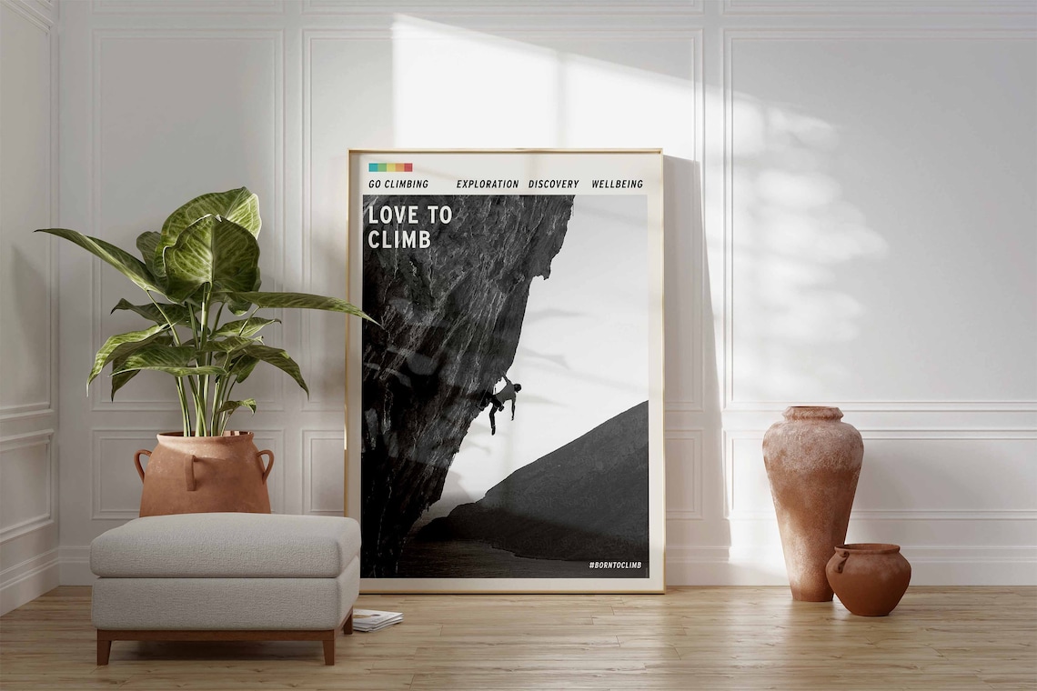 Climbing Adventure Poster, Outdoor Wall Art Print - Image 3