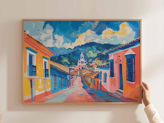 Bogota Poster Colombia Travel Print Colombian Wall Art South America Decor Latin