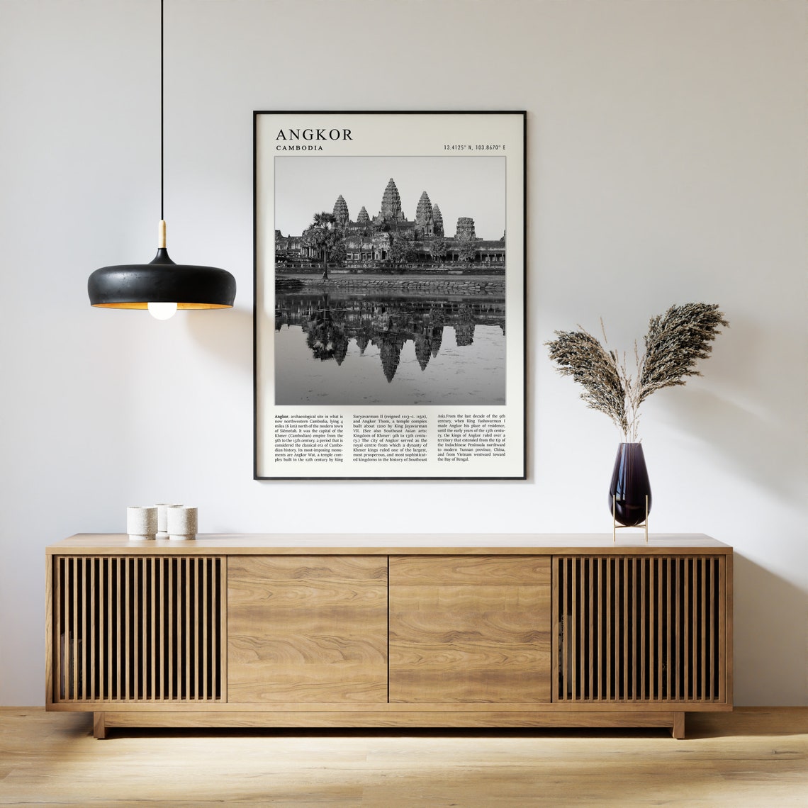 Angkor Poster Angkor Travel Print Cambodia Travel Poster Vintage Travel Art Black And White Travel Print Asia Travel Print A1a2a3a4 - Image 2