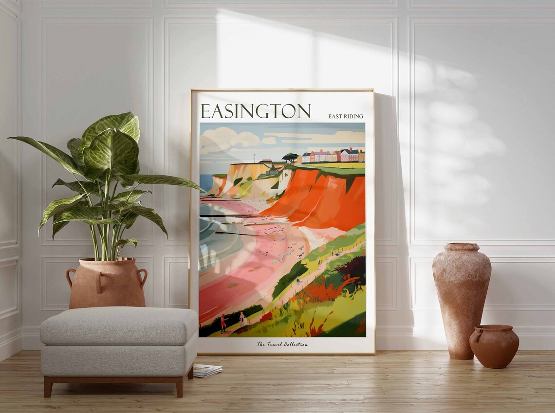 Easington Poster Easington Travel Print East Riding Travel Poster British Decor Tropical Decor Sea Print Easington Gift - Image 3
