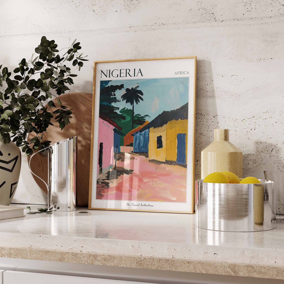 Nigeria Poster Nigeria Travel Print Nigerian Travel Poster African Decor Tropical Decor Botanical Art African Art Nigerian Gift - Image 3
