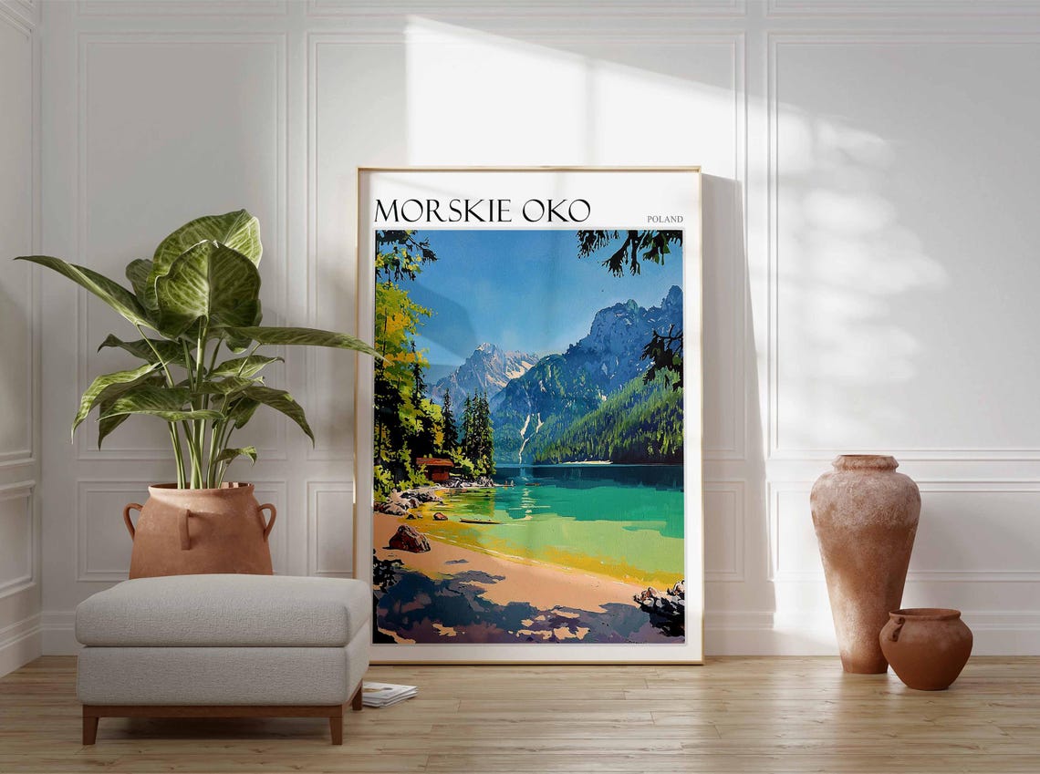 Morskie Oko Poster Morskie Oko Travel Print Poland Wall Art Poland Travel Print European Decor City Print Poland Gift - Image 3