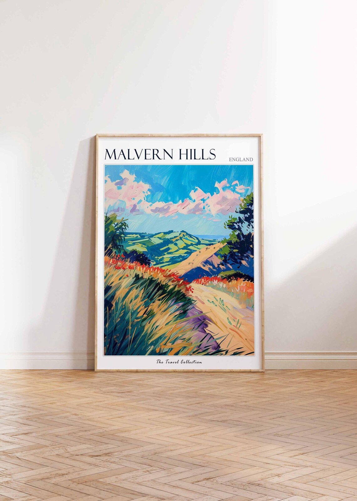Malvern Hills Poster England Travel Poster Countryside Poster English Countryside Malvern Poster Worcestershire Poster Hills Poster - Image 2