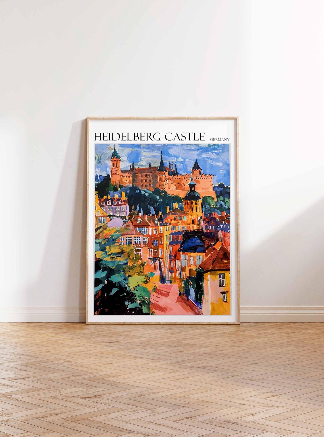 Heidelberg Castle Poster Heidelberg Castle Travel Print German Travel Poster German City Art City Print Travel Poster Travel Wall Art - Image 3