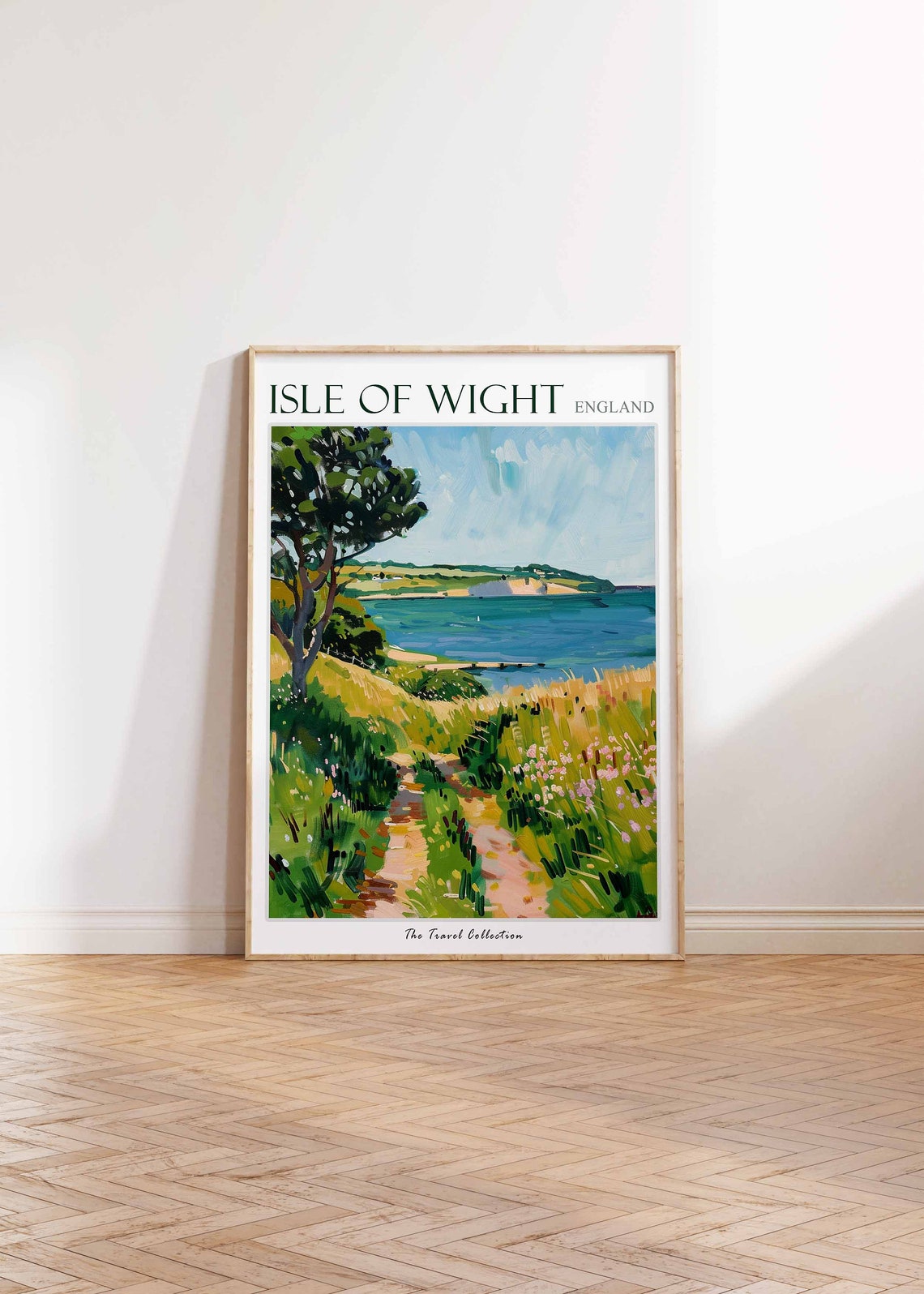 Isle Of Wight Travel Poster Isle Of Wight Travel Print Uk Travel Poster English Travel Print Isle Of Wight Gift Coastal Wall Art - Image 2
