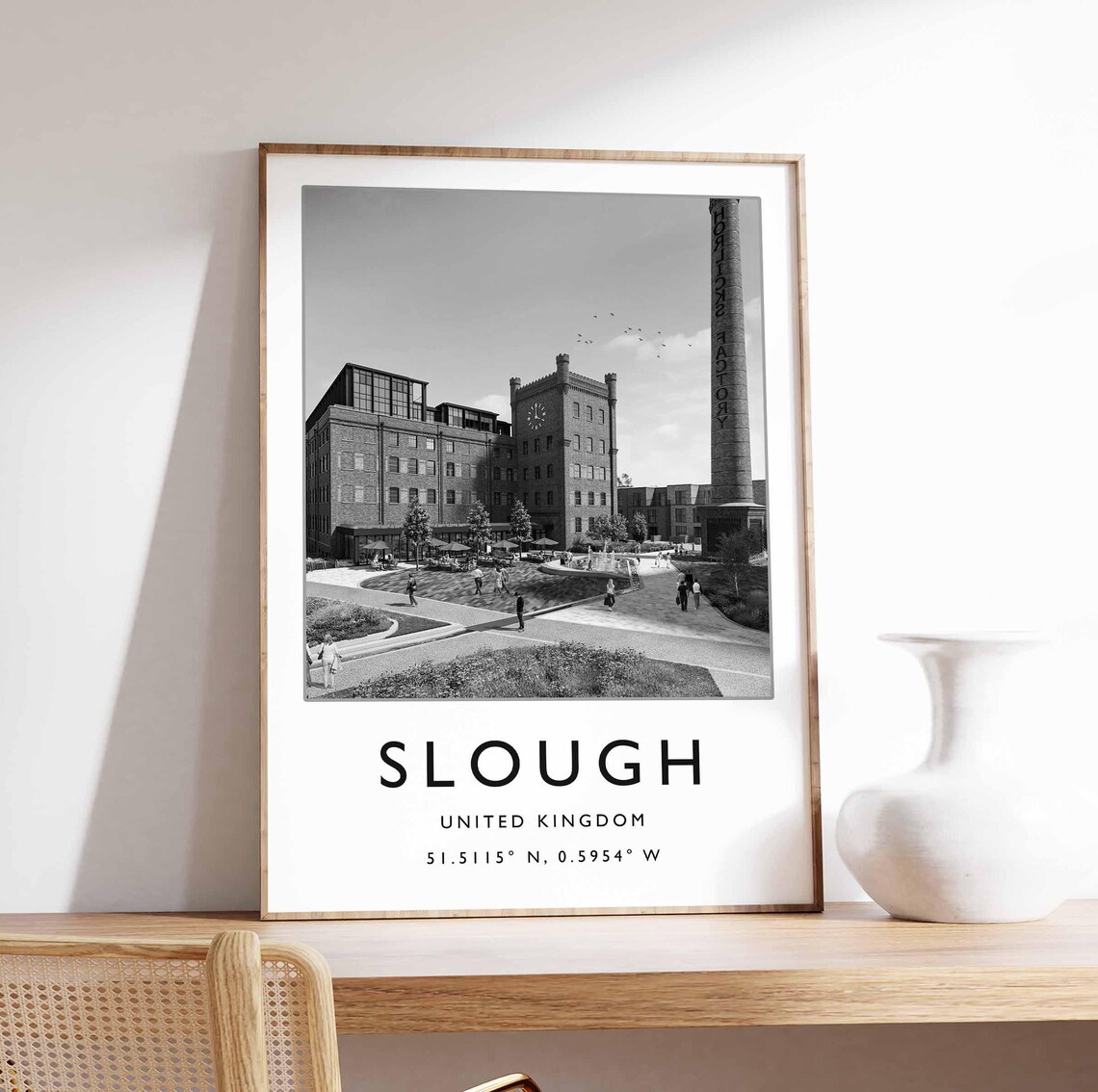 Slough United Kingdom Horlicks Factory Black White Photo Print