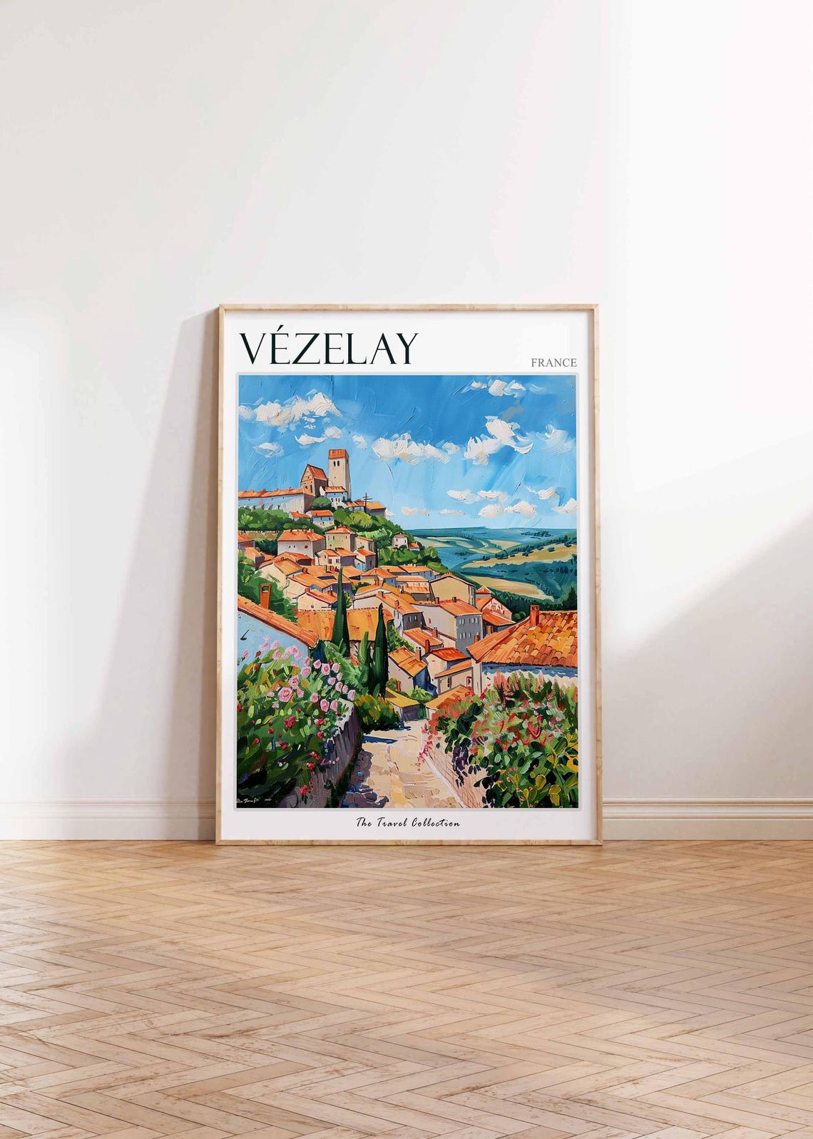 Vzelay Poster France Travel Print French Decor Europe Travel Poster European Wall Art Botanical Print Vzelay Travel Poster - Image 2