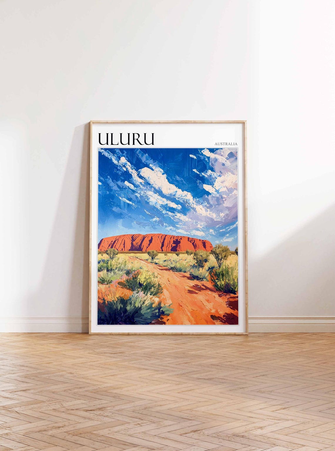 Uluru Australia Dramatic Cloudscape Sky Outback Scenic Travel Poster - Image 2