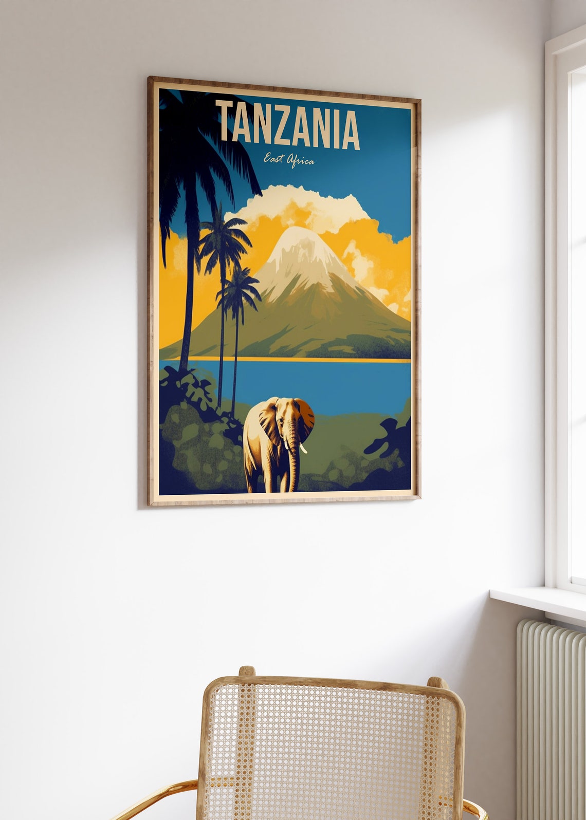 Tanzania Travel Print Tanzania Travel Poster Africa Travel Wall Art Colourful Travel Art Vintage Travel Travel Gift A1a2a3a4 - Image 3
