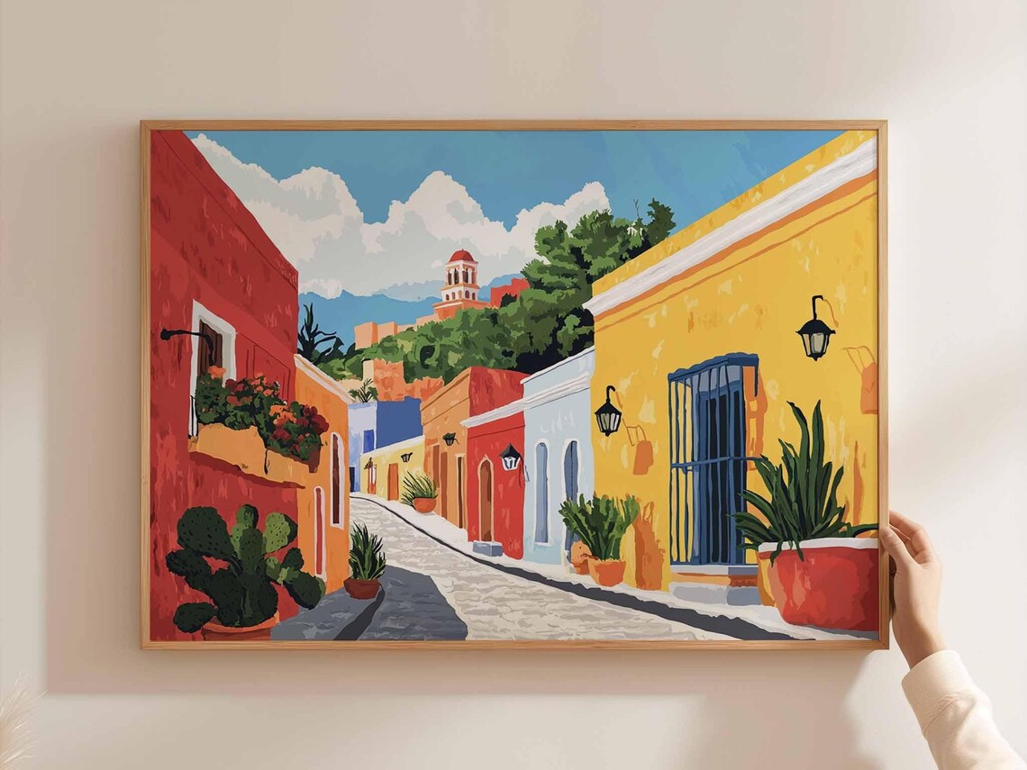 Culiacan Mexico Travel Poster, City Landscape Art
