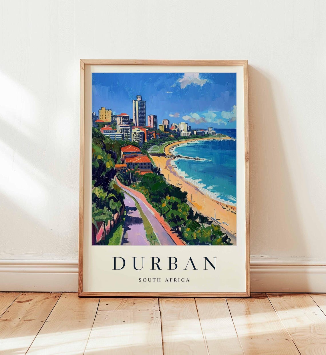 Durban South Africa Travel Poster