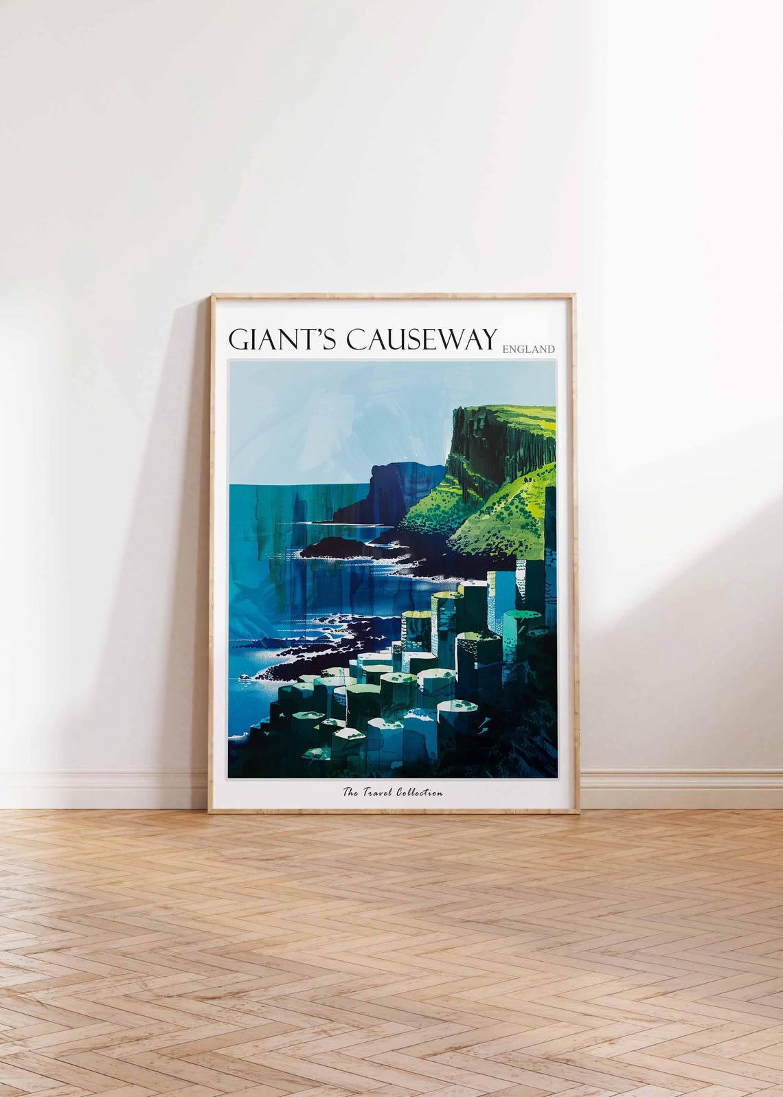 Giants Causeway Poster England Travel Print Giants Causeway Travel Art Giants Causeway Wall Art England Travel Giants Causeway Art - Image 2
