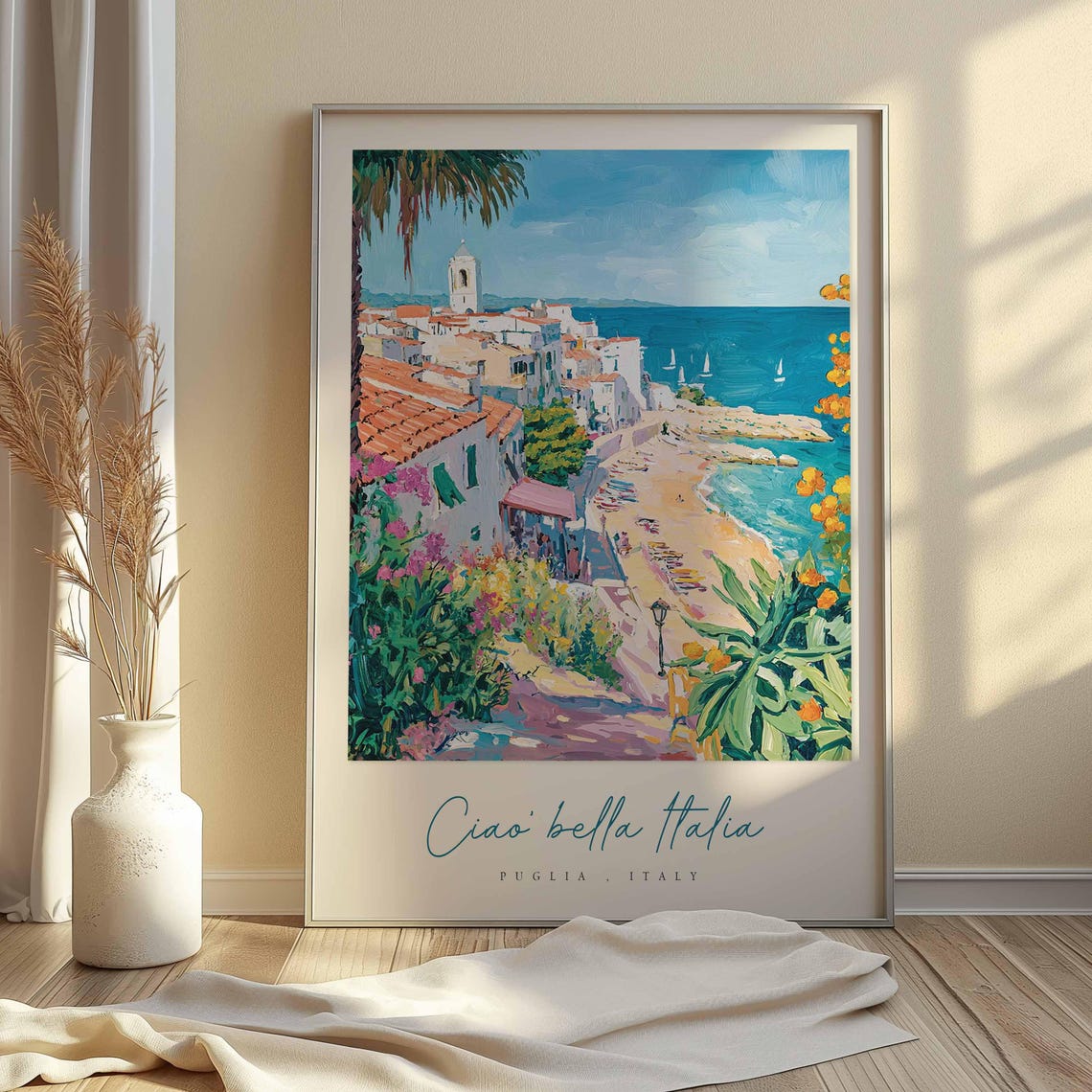 Puglia Poster Italian Travel Print Puglia Travel Art Puglia Wall Art Italy Art Italy Travel Decor Italian Travel Gift - Image 2